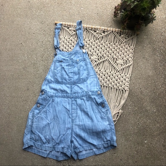 TNA Chambray Shortalls Size Small - Picture 2 of 6